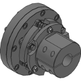 2300A...H - Torsion Proof Multi-disk Coupling - Coupling with Half-shell Hub